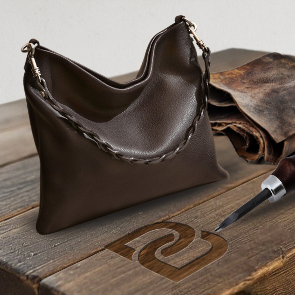 BERK | Banded leather carrier bag with loop