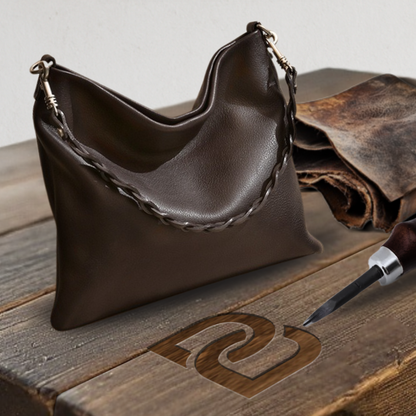 BERK | Banded leather carrier bag with loop