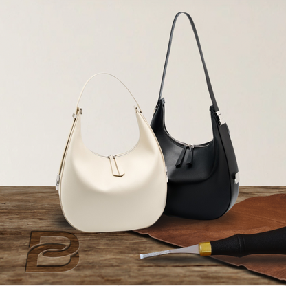 BERK | Crescent-shaped bucket bag made from genuine leather