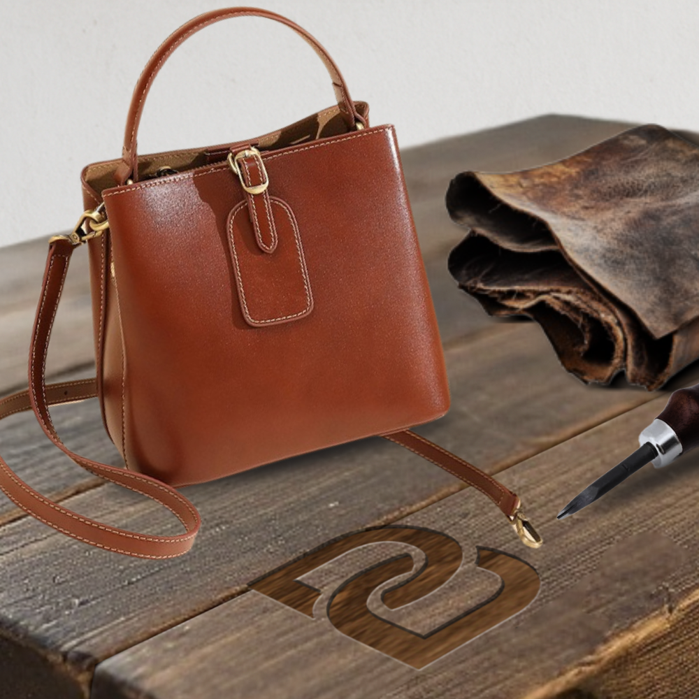 BERK | Mini leather bag with structured top handle