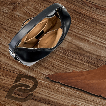 BERK | Crescent-shaped bucket bag made from genuine leather