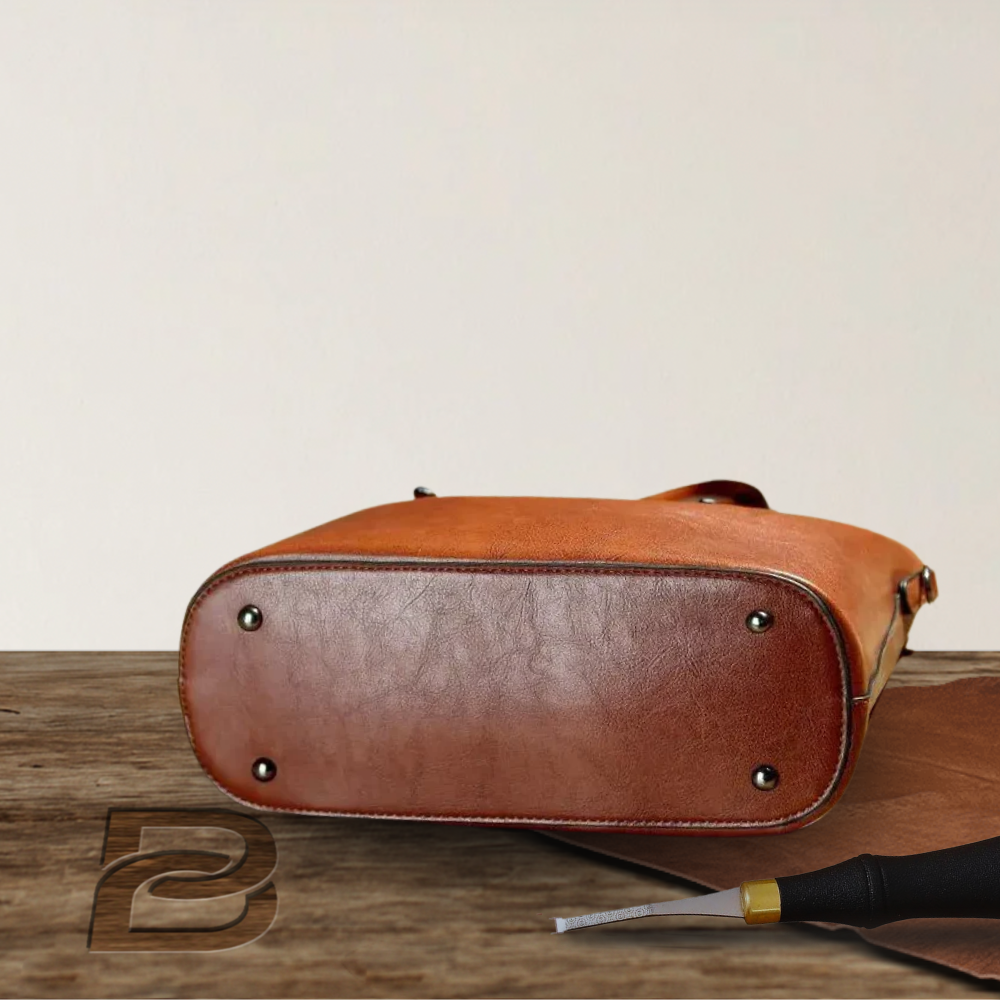 BERK | Vintage Glossy Leather Tote Bag