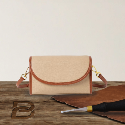 BERK | Chic compact leather baguette crossbody bag
