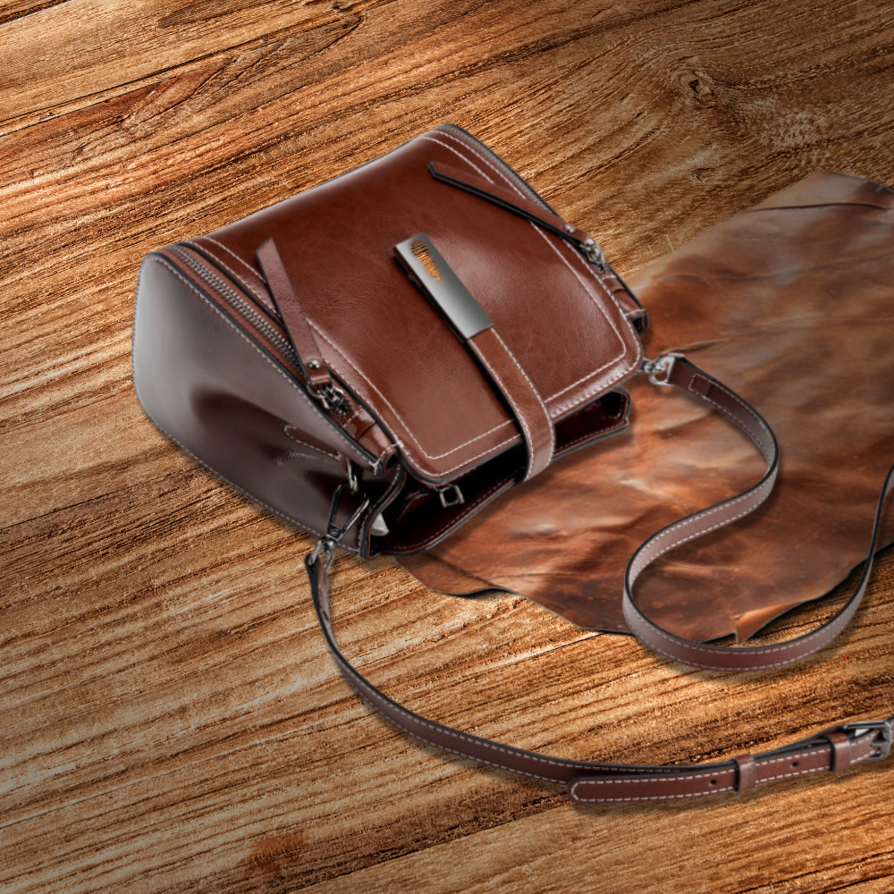 BERK | Retro handmade leather two-way bag