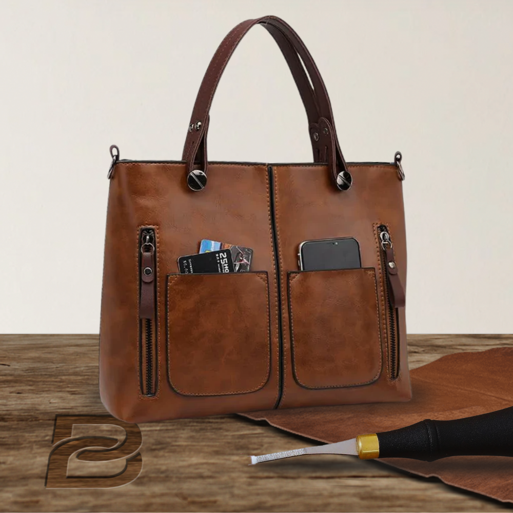 BERK | Vintage Multi-Pocket Leather Shoulder bag