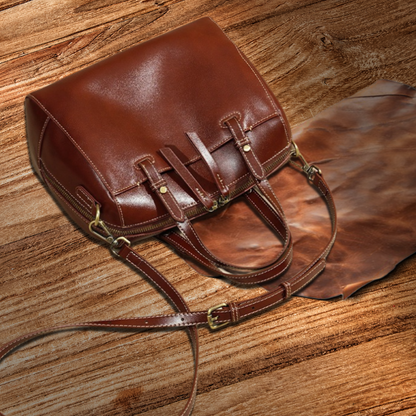 BERK | Structured Leather Satchel Handbag with Detachable Strap