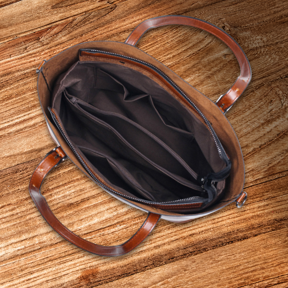 BERK | Vintage Glossy Leather Tote Bag