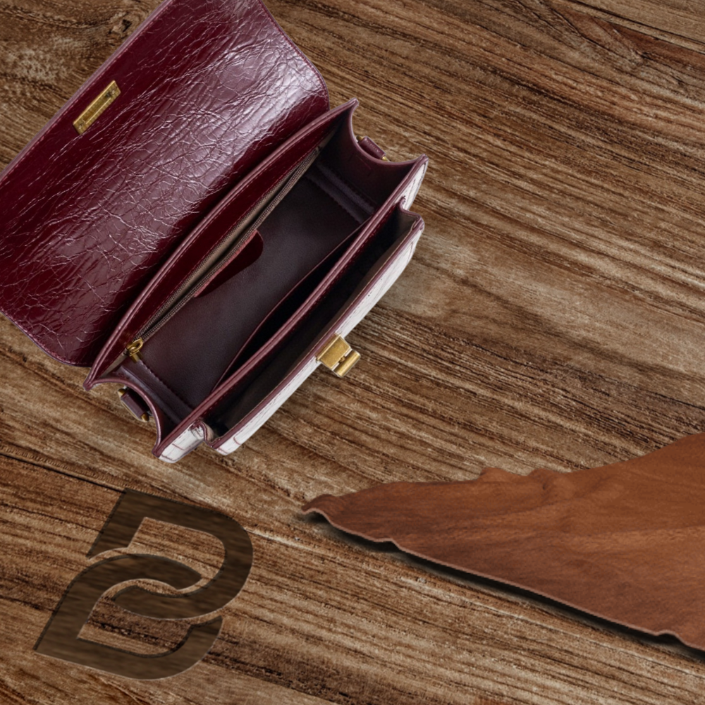 BERK | Vintage Genuine Leather Lock Closure Crossbody Top