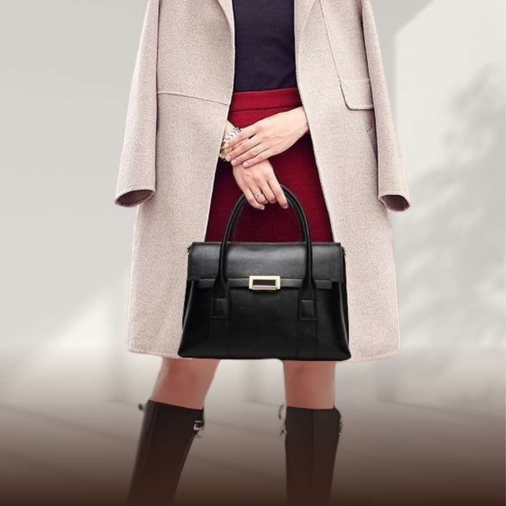BERK | Genuine Leather Lock Buckle Bag