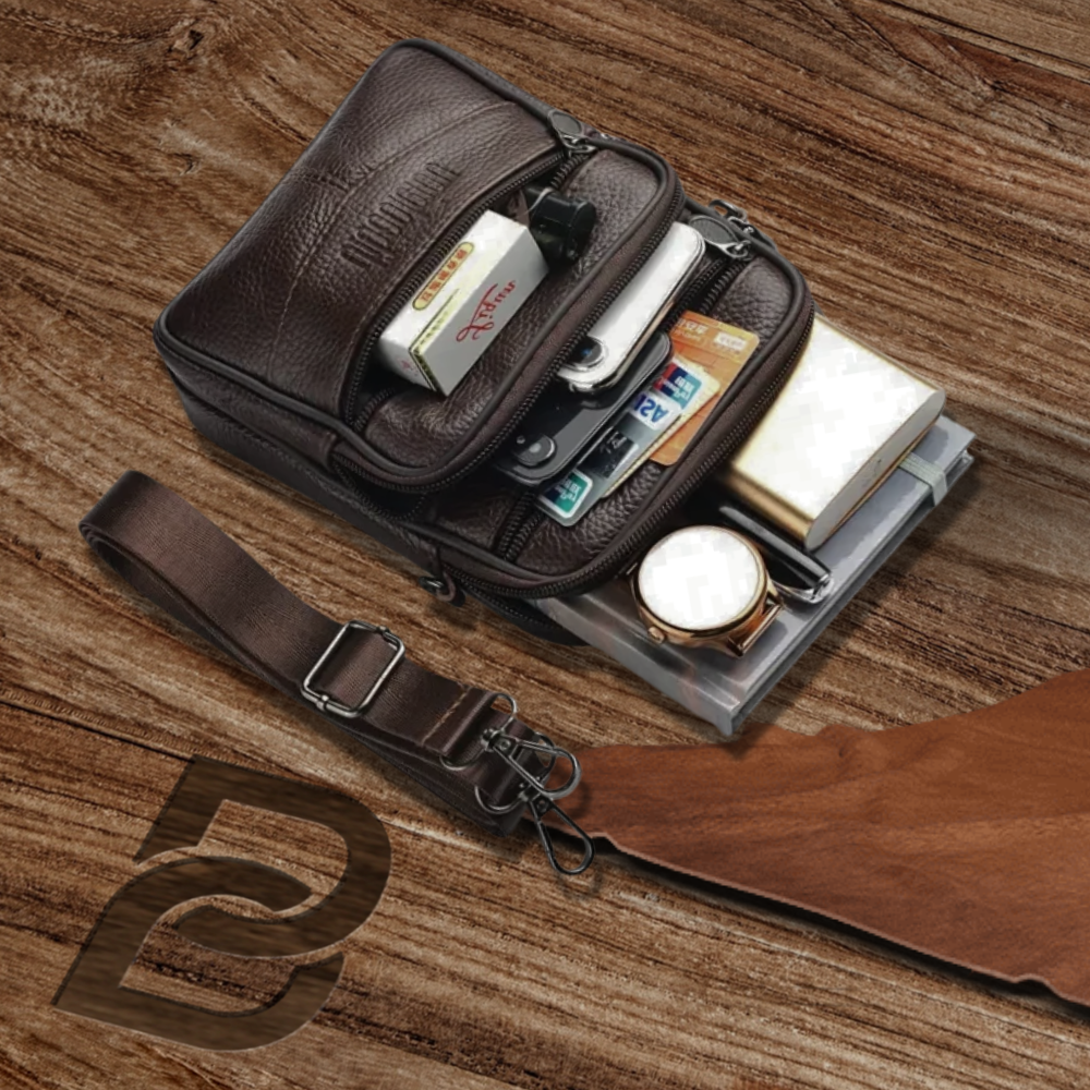 BERK | Compact leather crossbody bag
