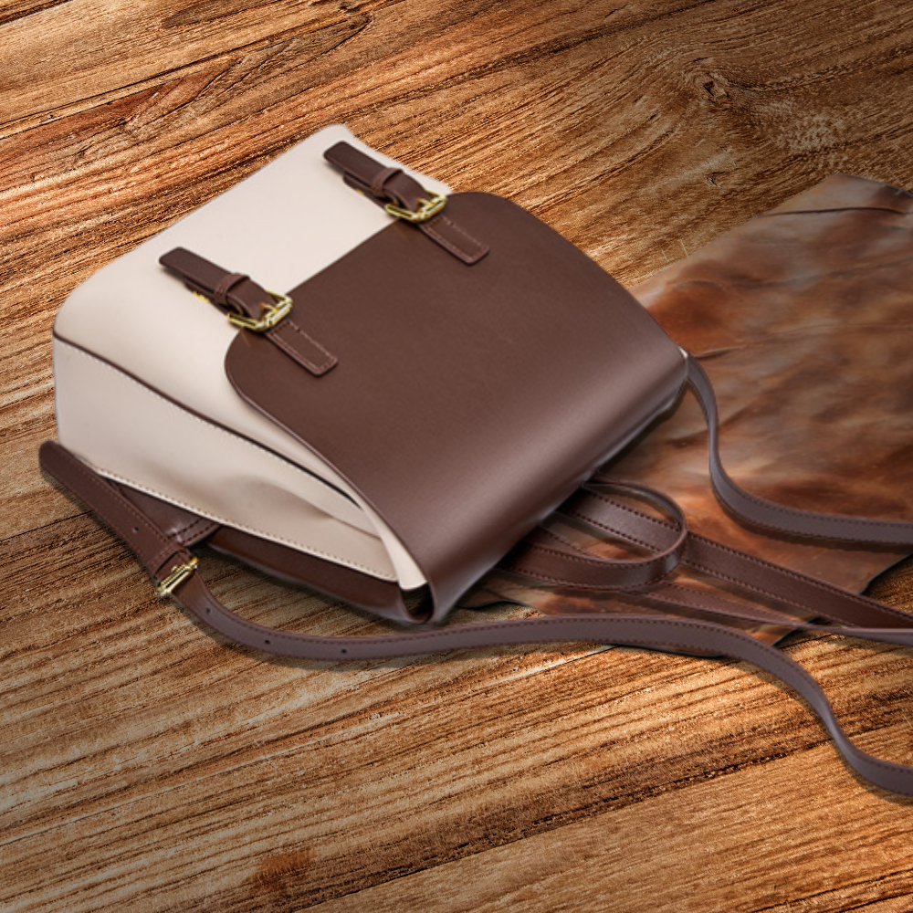 BERK | Two-toned Retro leather backpack