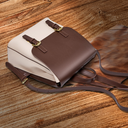 BERK | Two-toned Retro leather backpack