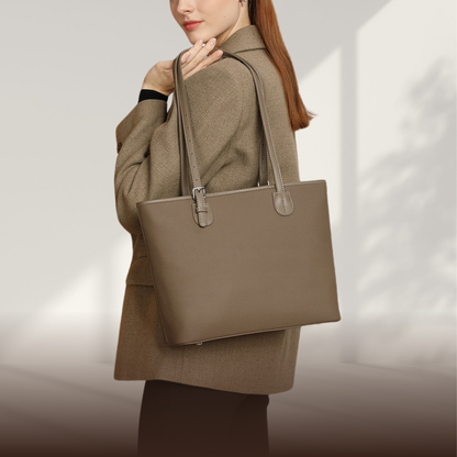 BERK | Tote bag in soft, grained leather with large capacity