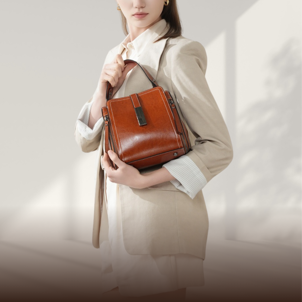 BERK | Retro handmade leather two-way bag