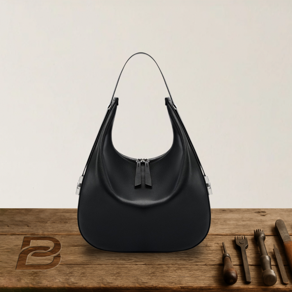BERK | Crescent-shaped bucket bag made from genuine leather