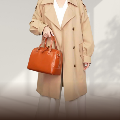 BERK | Structured Leather Satchel Handbag with Detachable Strap
