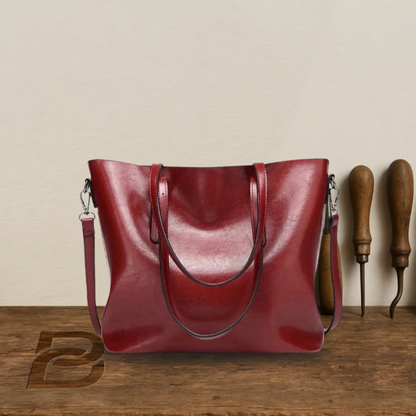 BERK | Vintage Glossy Leather Tote Bag