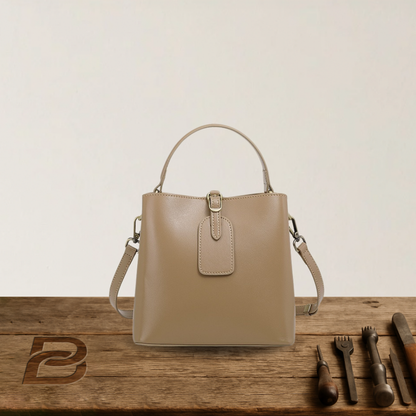 BERK | Mini leather bag with structured top handle