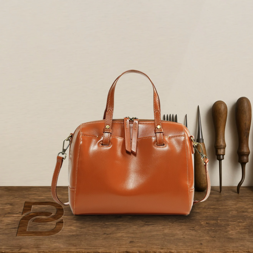 BERK | Structured Leather Satchel Handbag with Detachable Strap